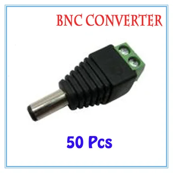 

50pcs/lot DC Power Plug BNC Connector DC Male Adapter For CCTV IP Camera Power Supply Surveillance Accessories