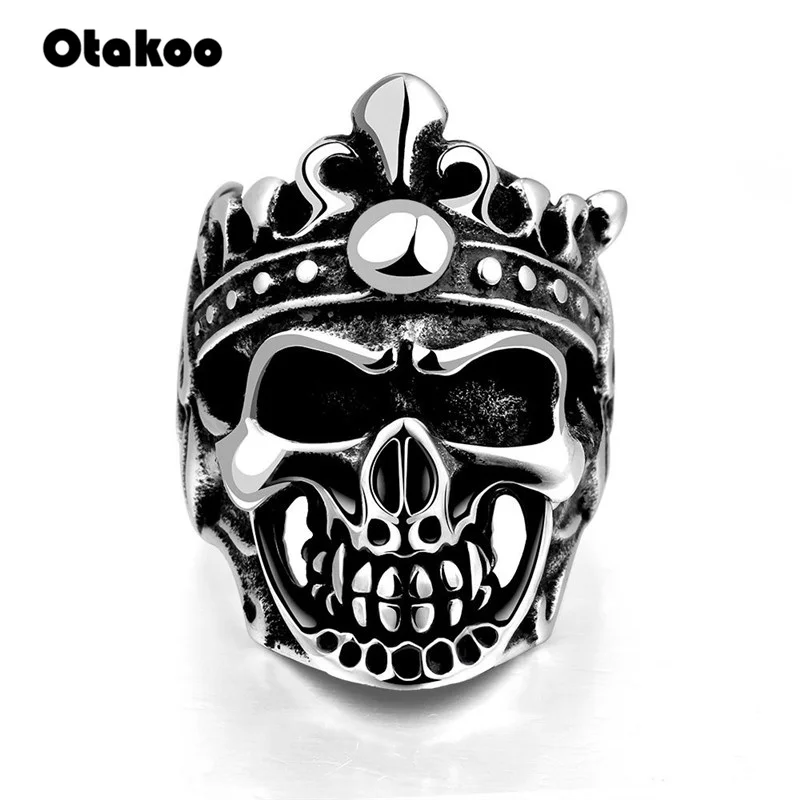 Кольцо Otakoo в стиле панк стандартное кольцо из титановой нержавеющей стали для
