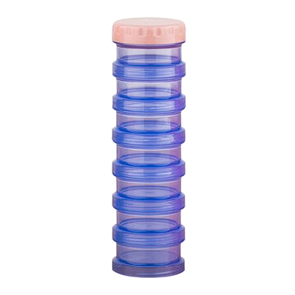 

Travel 7 Day Week Pill Tablet Vitamin Medicine Box Travel Organizer Container Blue Black Pink Brown