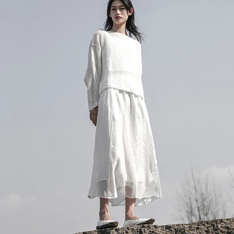 [DEAT] New Spring Summer High Elastic Waist White Brief Temperament Thin Half-body Skirt Women Fashion Tide JT00