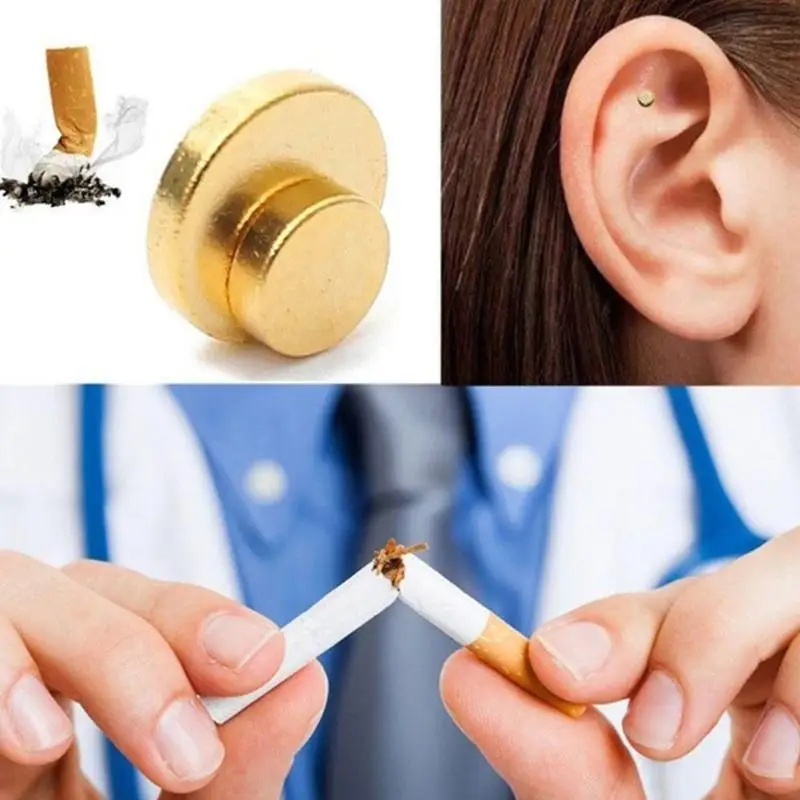 2pcs Magnet Auricular Zerosmoke Acupressure Therapy Quit Smoking Patch Not Cigarettes Magnets Health Care Tool hot | Красота и