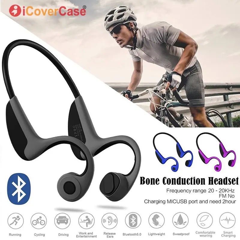 Bone Conduction Earphone For Huawei Honor V20 V10 V9 V8 10 9 8 9n 10i 9i P smart + plus 2019 Play Bluetooth Wireless Headphone
