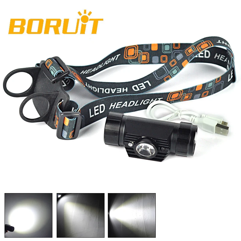 Налобный фонарь BORUiT Mini светодиодный с инфракрасным датчиком 5 Вт|Налобные