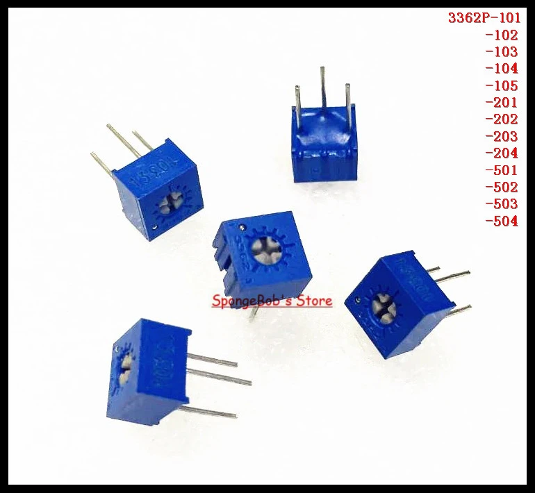 13 Values 3362P Trimmer Potentiometer Kit Pack Variable Resistor 100R-1 BDAU
