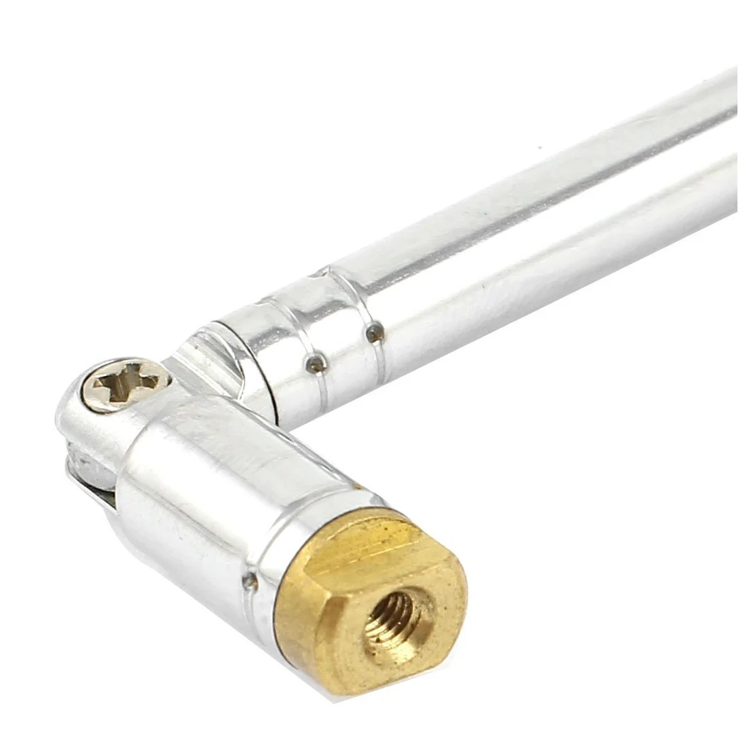 SCLS 22 cm DAB radio, 100 centimeters of television 6 part telescopic antenna aerial silver