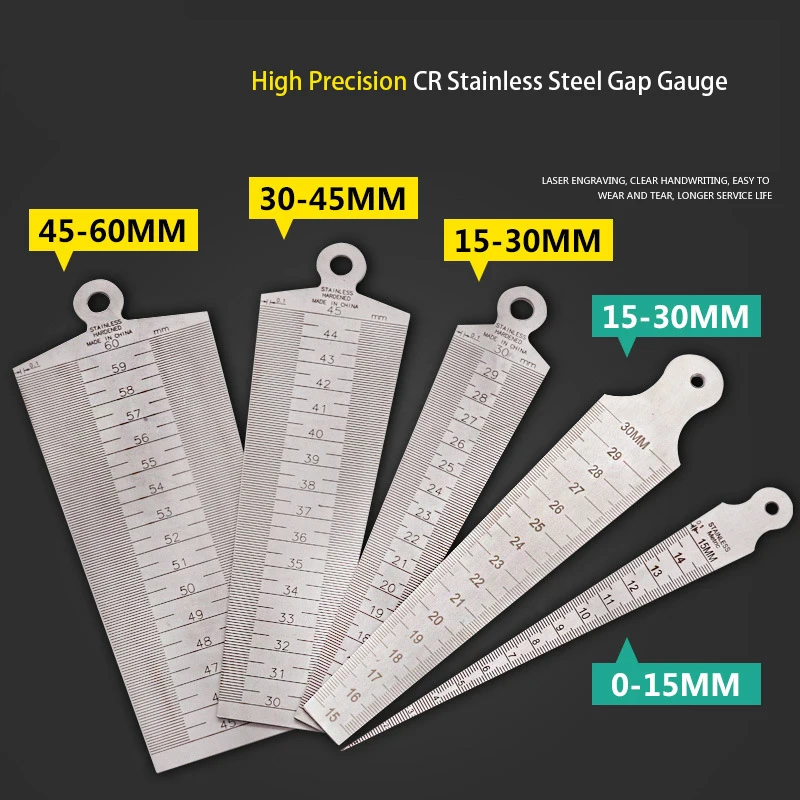 1-60 мм клинообразный щуп измеритель зазора датчик диафрагмы различные типы конус Feeler нержавеющая сталь внутренняя линейка для измерения диаметров выход