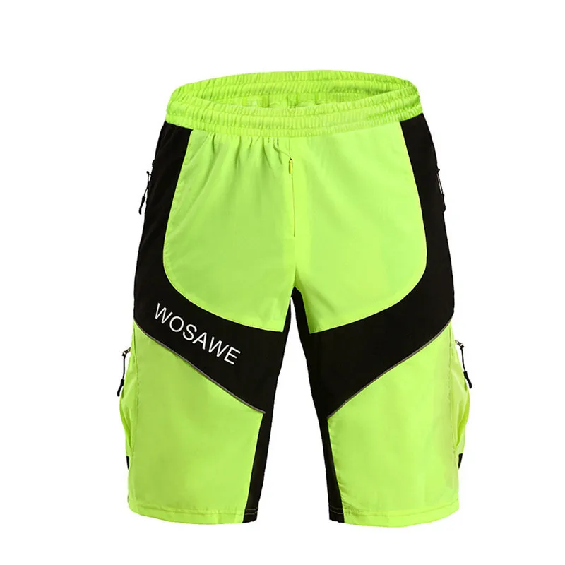 WOSAWE Cube Ciclismo Cycling Shorts Fluorescent Green MTB DOWNHILL Motorcross Men's Sports Bike Riding Short Bicycle Shorts WOSAWE Cube Ciclismo Cycling Shorts Fluorescent Green MTB DOWNHILL Motorcross Men's Sports Bike Riding Short Bicycle Shorts
