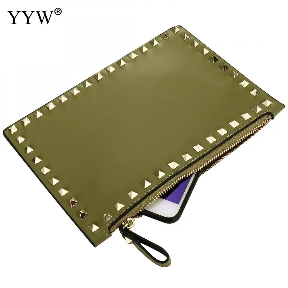 

YYW Green Mini Pu Leather Clutch Bag Envelop Luxury Purses And Handbags Evening Party Bags Clutches Designer Small Messenger Bag