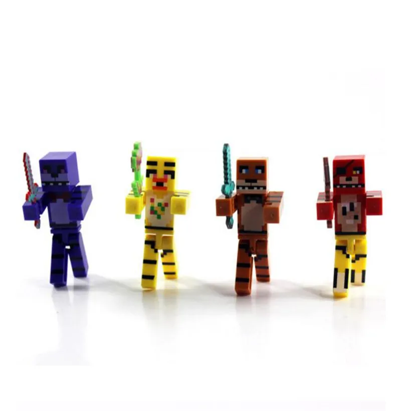 

4 Pcs Minecraft Five Night At Freddy Fnaf Pvc Model Freddy Toys Anime Figure Action Figure Hot Toys For Children Birthday Gifts