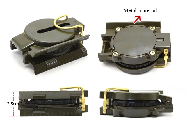 Eyeskey портативный армейский зеленый компас со складной линзой металлический армейский Marching Lensatic кемпинг компас