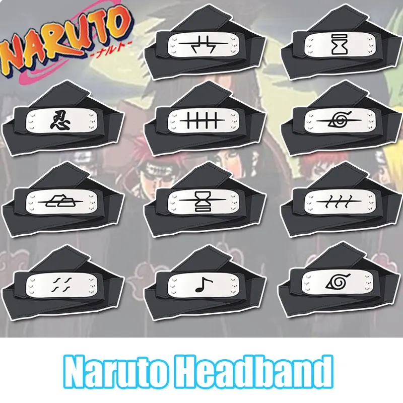 

Naruto headband Classic Unisex Naruto Headband Cartoon Cosplay Accessories Konoha Uchiha Itachi Kakashi Akatsuki Pein Jiraiya