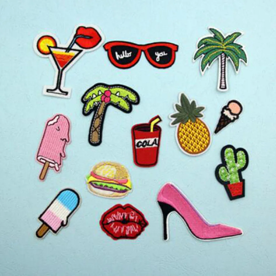 1PC Fabric Embroidered Craft Patches For Clothes Stickers Bag Sew Iron