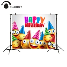 Allenjoy photography backdrop cute smiley colorful happy birthday background photo studio new design camera fotografica