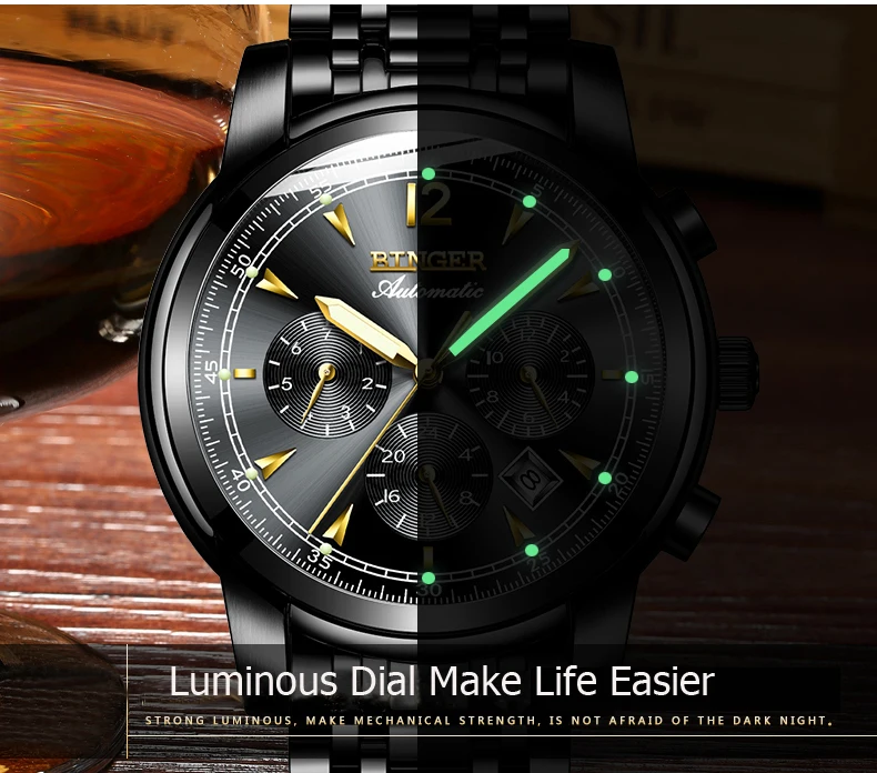 Швейцарские автоматические механические часы мужские Бингер люксовый бренд часы мужские сапфировые часы водонепроницаемые reloj hombre 17