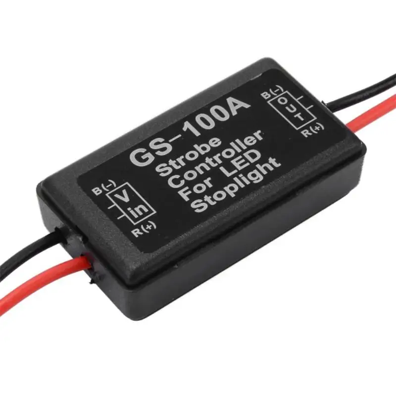 

GS-100A Flash Strobe Flasher Controller for Car LED Brake Light Third Stop Lamp Improving the Warning Function of Rear Vehicles