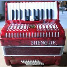 26 Piano 48 Bass piano Accordion entry level Red or black for choice with shoulder strap and case