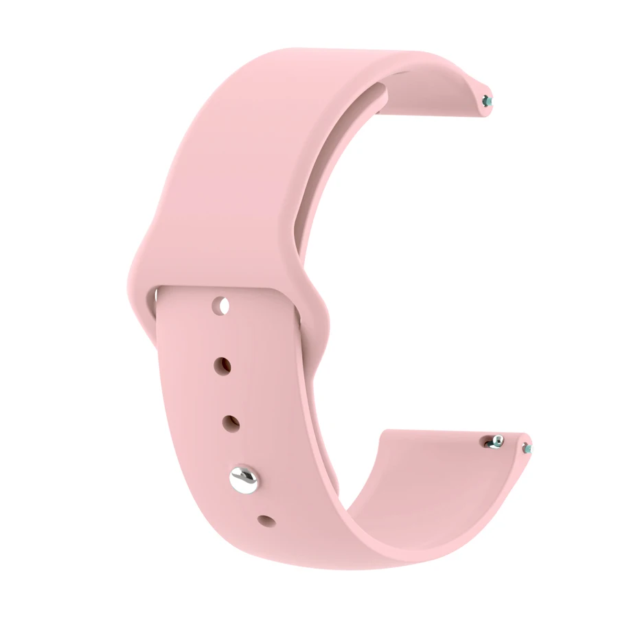 Смарт-часы ремешок для Amazfit Bip/GTS 20 мм силиконовый ремешок-браслет для Garmin Vivoactive 3 ремень для Amazfit Stratos 3 2/Pace браслет 22 мм - Цвет: pink