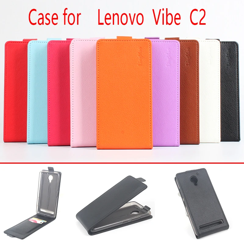 

For lenovo vibe c2 Vintage Flip PU Leather Cases for lenovo vibe c2 Luxury Retro Phone Cose Cover 9 Color