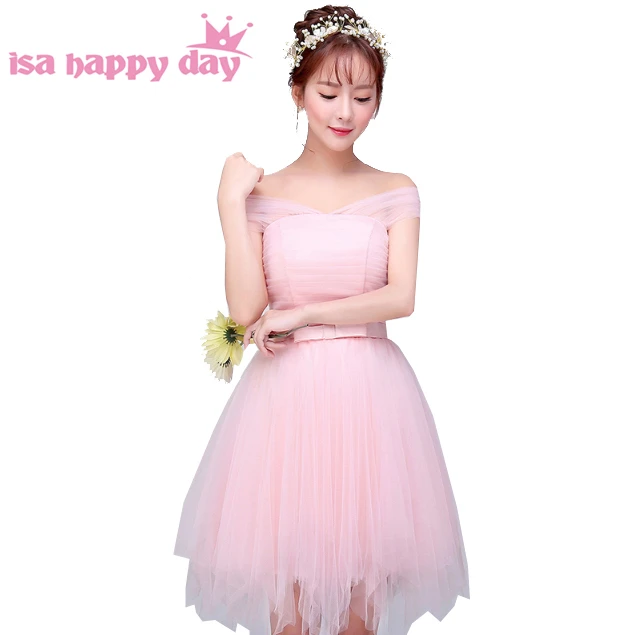 Haute De Mode Lumiere Bebe Rose Elegant Convertible Robe Femme Robe Courte Formelle De Bal Robes Elegant Robes Sous 100 H31 Aliexpress