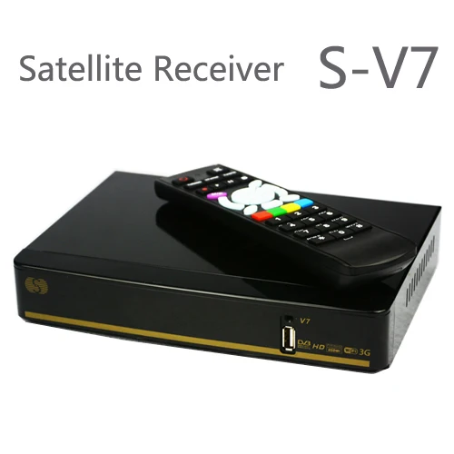 

1PCS free shipping original S-V7 Satellite Receiver DVB-S2 Support 2 USB Card sharing CCCAM/MGCAM/NEWCAM, WEBTV, 3G modem