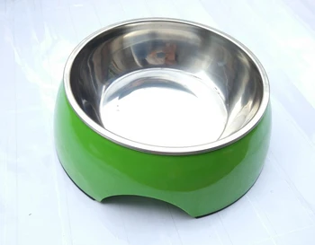 

Double Layer Dog Cat Food Water Feeder Bowl Stainless Steel Large Dog Feeding Bowls Antiskid XL Green
