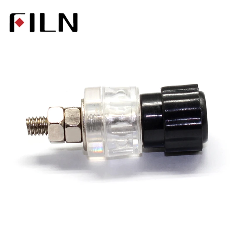 2pcslot 999A Binding post welding connector Socket For Power Amplifier Terminal AC Power red black Adapter Connector (2)
