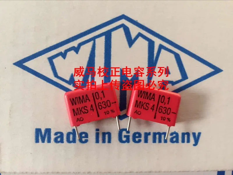 

10pcs/20pcs Authentic hot sale Germany WIMA MKS4 630V 0.1UF 104 P:15MM new store promotion Audio capacitor free shipping