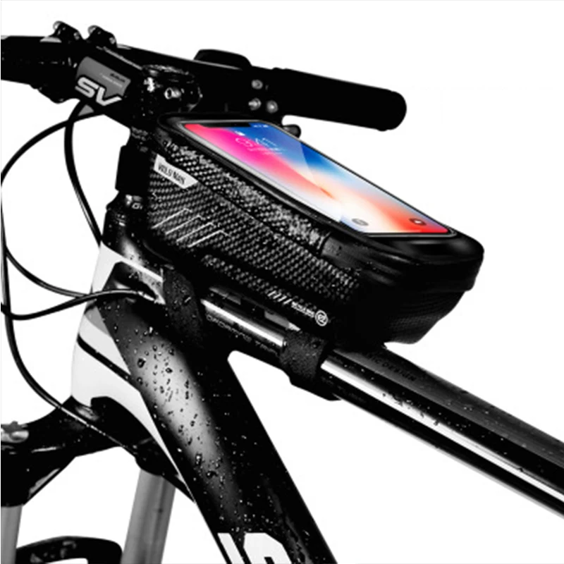 

Sahoo Bicycle Bags Bicycle Mobile Touch Screen Front Beam Waterproof Bag Hard Shell Three-dimensional Bicycle Panniers