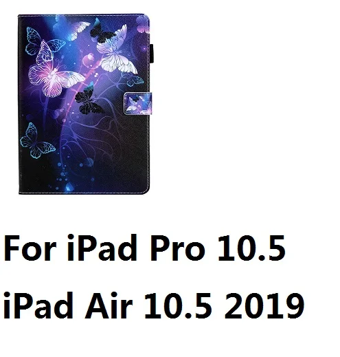 Фиолетовый узор бабочки кожаный чехол всего тела для iPad Air 12 iPad Mini 12345 Pro9.7 10,5 iPad 9,7 Air 10,5 - Цвет: For iPad 10.5