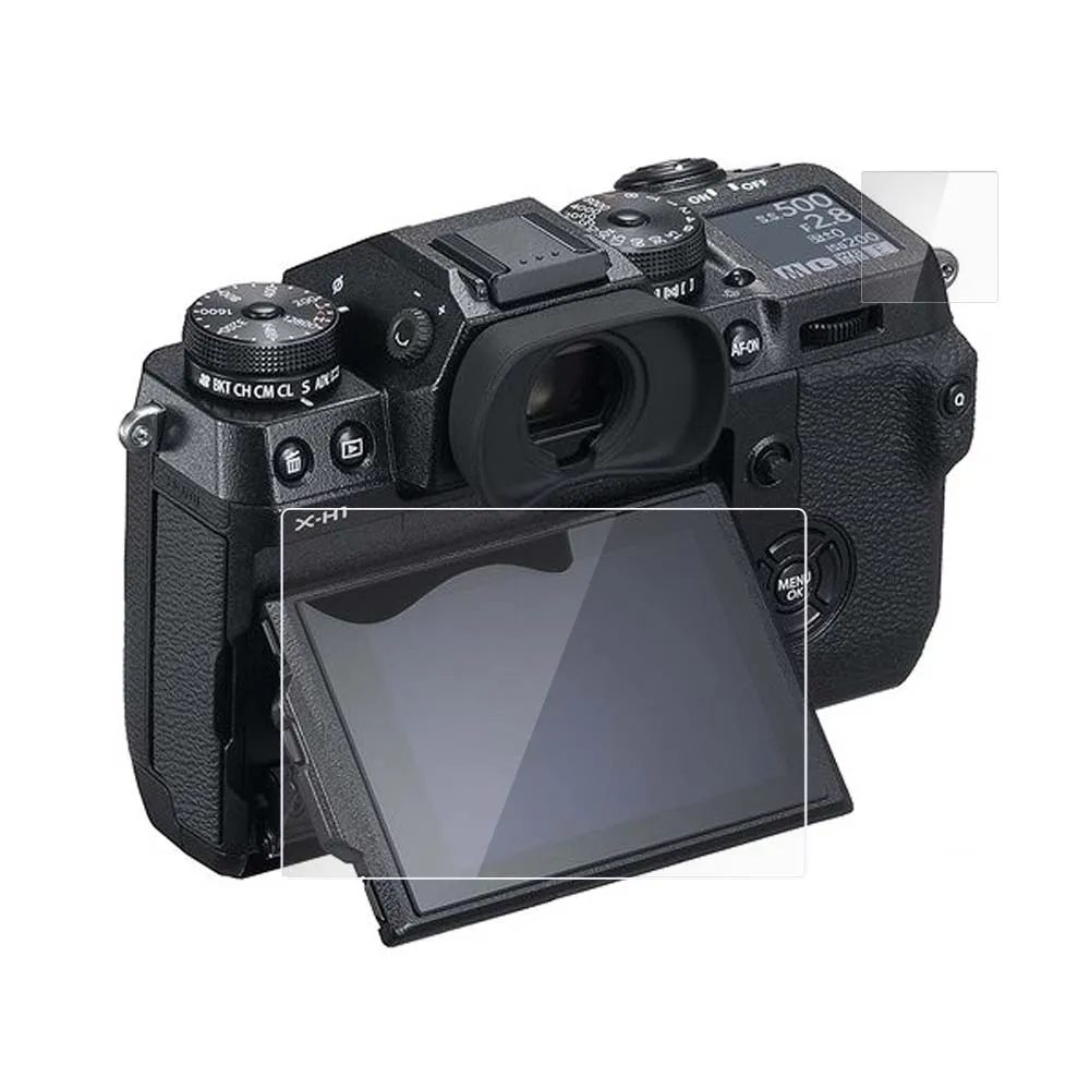PCTC 2 Sets Crystal Clear HD LCD Screen Protector for Fujifilm X H1 Digital Camera LCD Screen