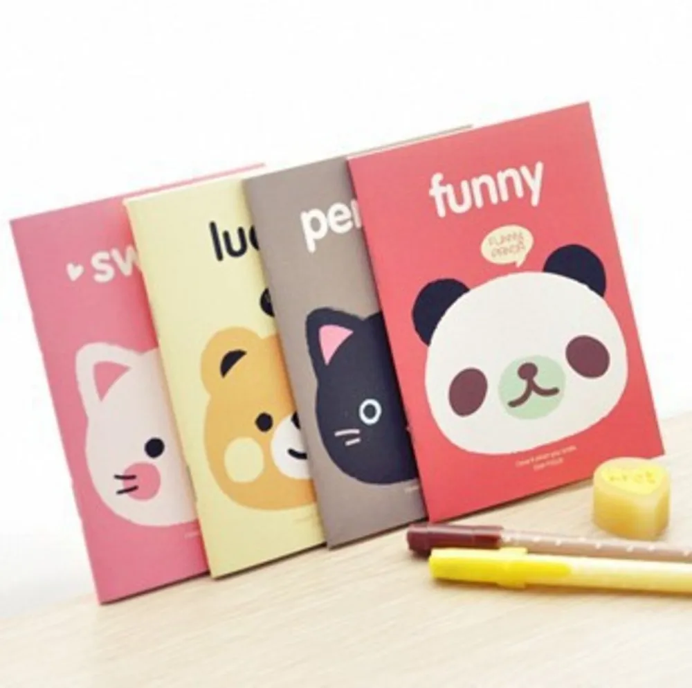 10 pcs/lot Cute Animal A6 mini Notebook Kawaii School Supplies