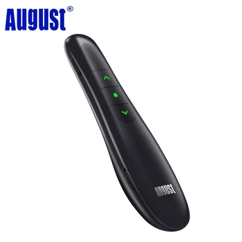 

August LP230B Wireless PowerPoint Presenter with Mouse,Remote Page Changer ,Shortcut Key 2.4GHz RF PPT Remote Control for PC