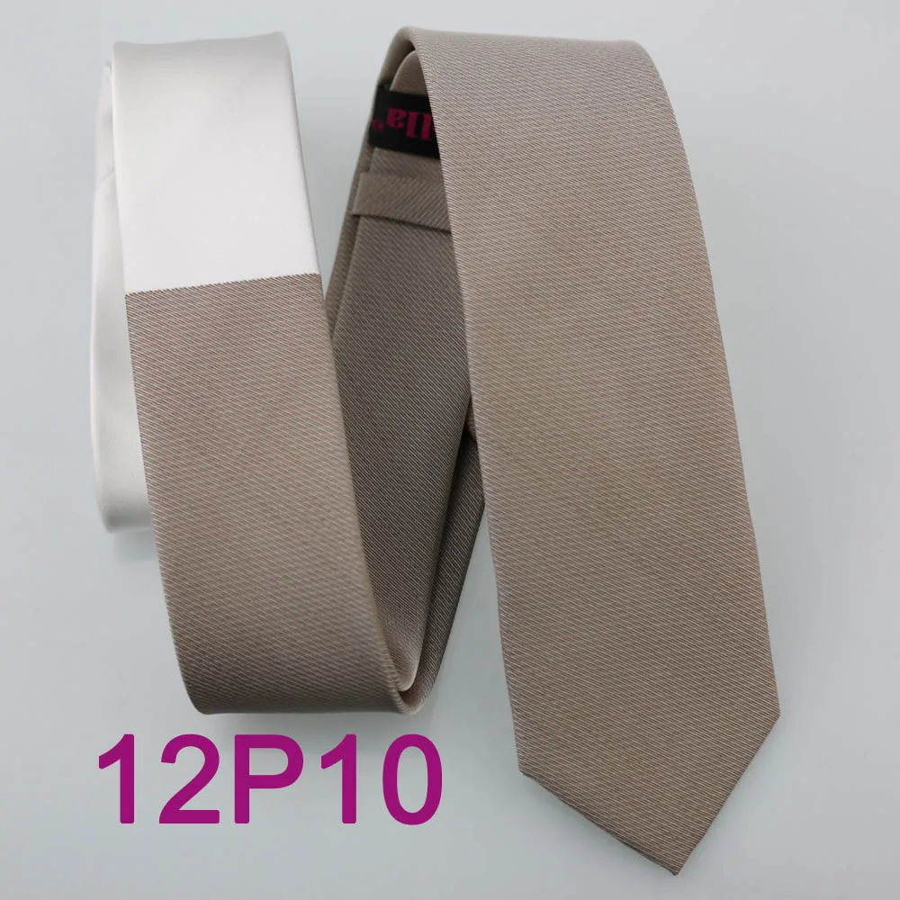 YIBEI coahella ties мужской обтягивающий галстук белый Узел контрастный кофе двухцветная микрофибра галстук тканый тонкий узкий галстук модный галстук