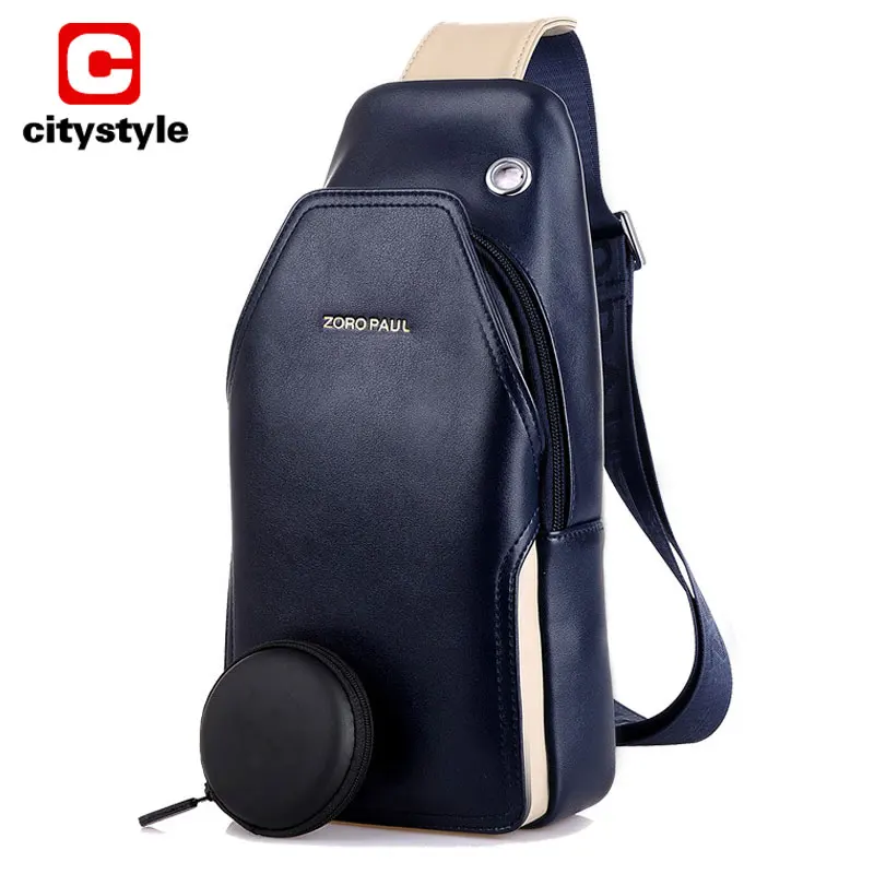 Для мужчин кожаные слинг Сумки Многофункциональный Back Pack для подростков