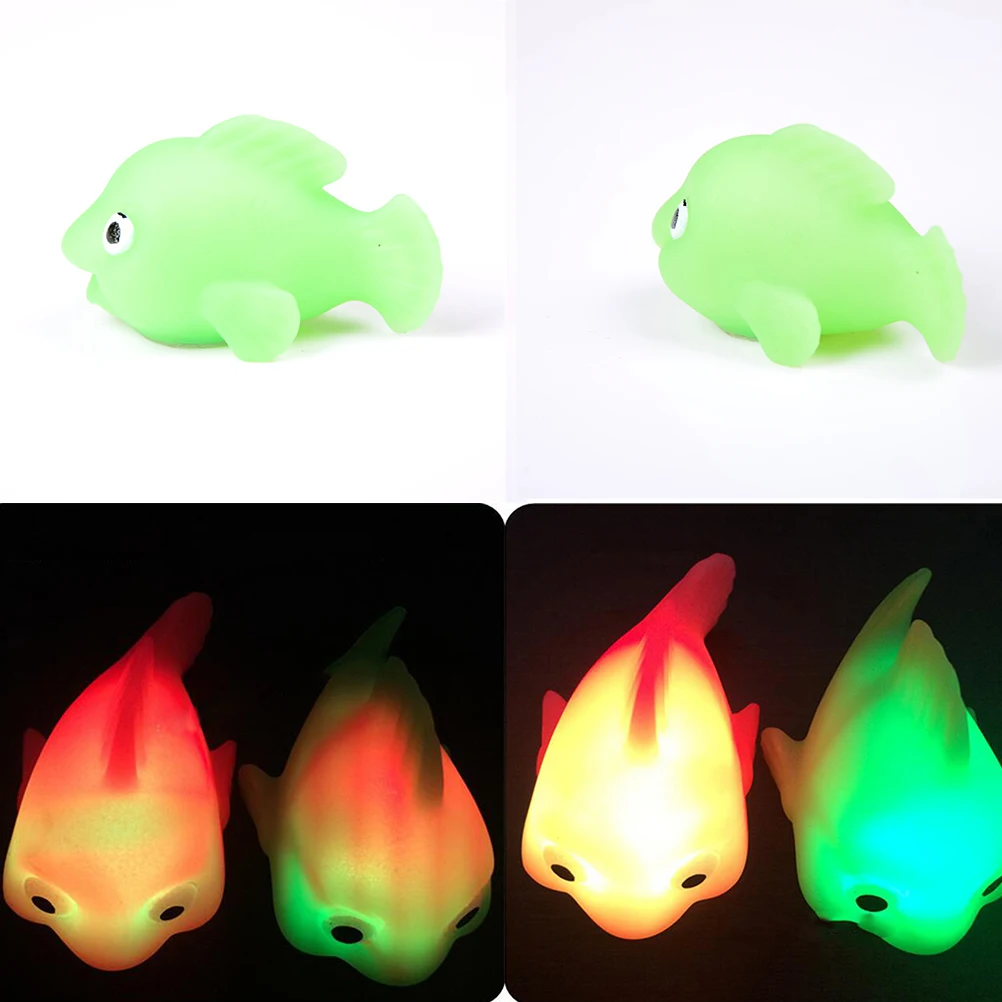 2017 New Cute Luminous LED Colorful Water Induction Goldfish Small Soft