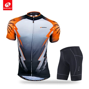

NUCKILY Pro Cycling Jersey Set Men Summer Bicycle Suit Gel Pad Breathable Lycra Shorts Bike Jersey MTB Bike Clothing