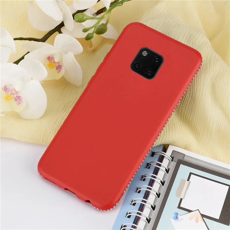 Модный силиконовый чехол с алмазной окантовкой для huawei mate 20 Lite Maimang 7, защитный чехол ярких цветов для huawei mate 20 20 Pro