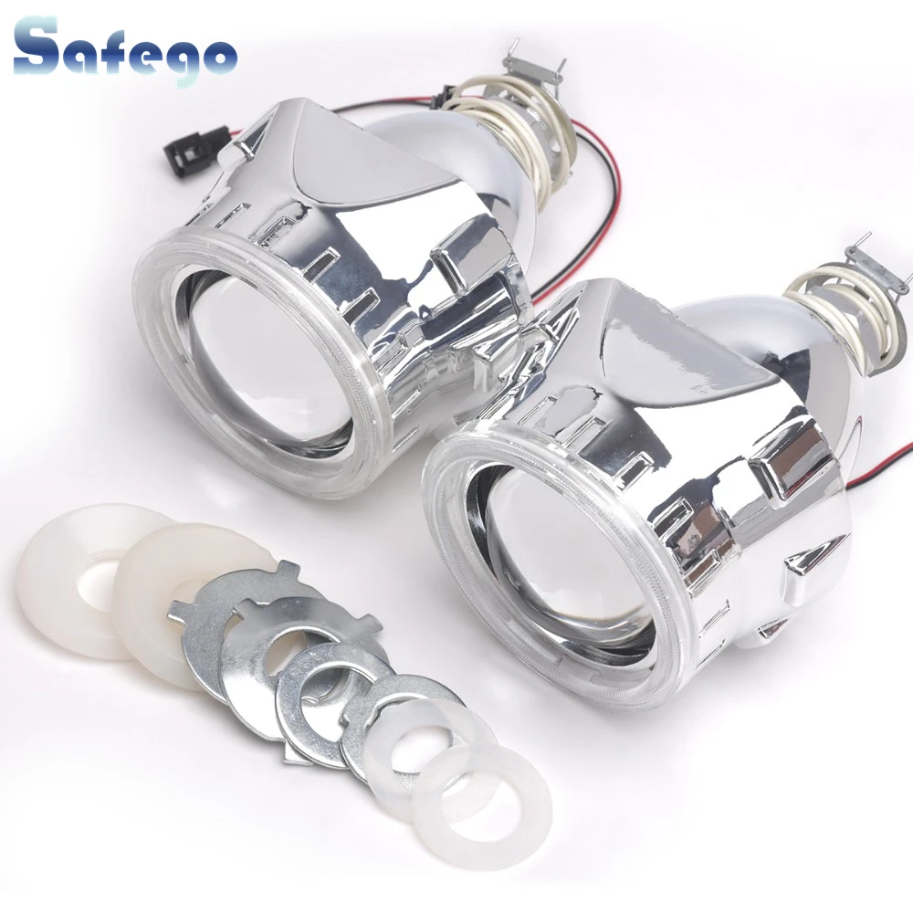 2.5 inch bixenon HID Bi xenon projector lens Kit mask shroud angel eyes