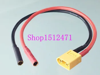 

1pce XT60 Male to 4mm Banana Bullet female charger lead cable for NiMH/Lipo