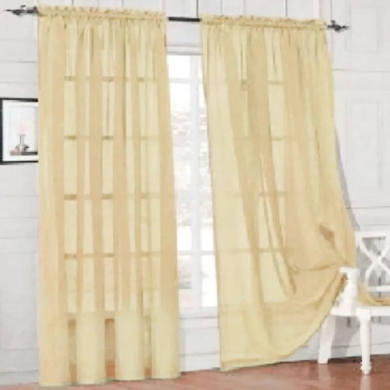 Сплошной цвет вуаль отвесные занавески панели окна занавески s 100*200 см розовый желтый