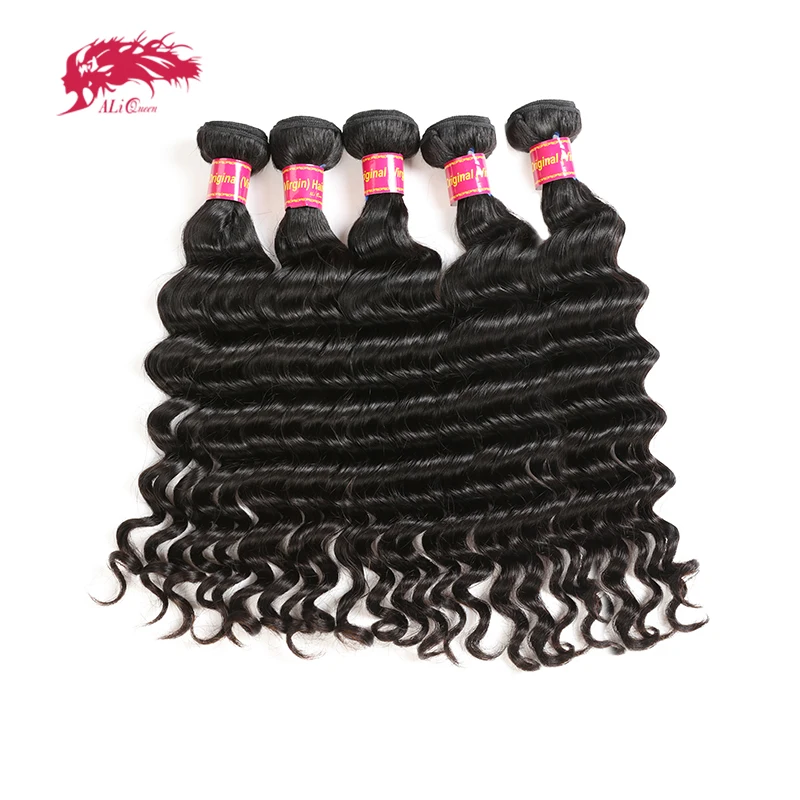 

Ali Queen 10Pcs Lot Natural Wave Brazilian Human Virgin Hair Extension Bundle Weave Natural Color Can Colored 613 Free Shipping