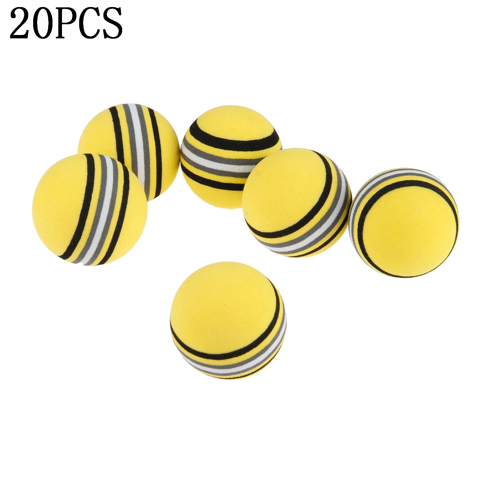 SURIEEN 20Pcs 41mm Rainbow Golf Practice Balls light weight Soft Balls