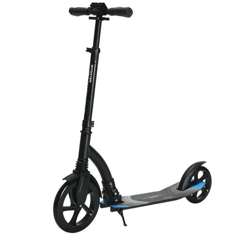 

23CM Big Wheel Teens Scooter with New Type Fold Design, Fast Fold Scooter with Adjustable Height, Front and Rear Fenders Scooter