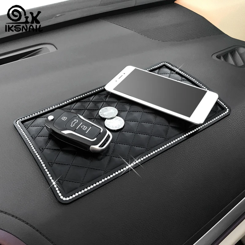 

IKSNAIL Magic Anti-Slip Mat For GPS Phone Sunglass Ornament Auto Interior Dashboard Diamond Decor No Slip Sticky Pad Accessories
