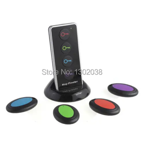 

Wireless RF Key Finder tracker / Item Locator LED Flashlight &Base Support + 4 Receivers
