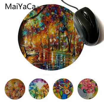 

MaiYaCa Boy Gift Pad Moroccan oil painting Gamer Speed Mice Retail Small Rubber Custom Design Gaming Computer Round Mouse pads