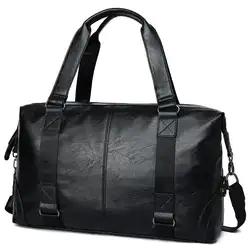 Awen Shaw модная деловая сумка для ноутбука Мужская короткая кожаная большая, вместительная, черная сумка высокого качества для путешествий