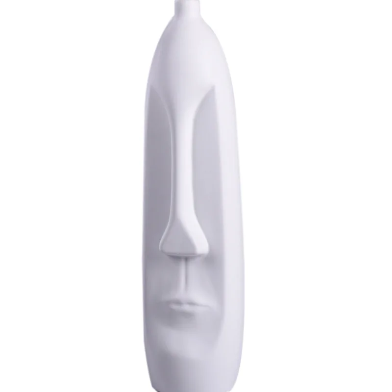2019 Newes tModern creative ceramic vase decoration indoor home decoration For Black-and-white head