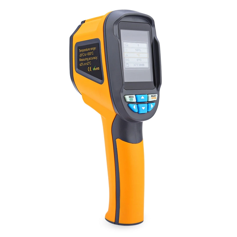 

2.4 Inch 6Hz LED Color Display 8 -14um Range of Wave Infrared 0.3 Megapixels Visible Image Thermometer Temperature Sensor