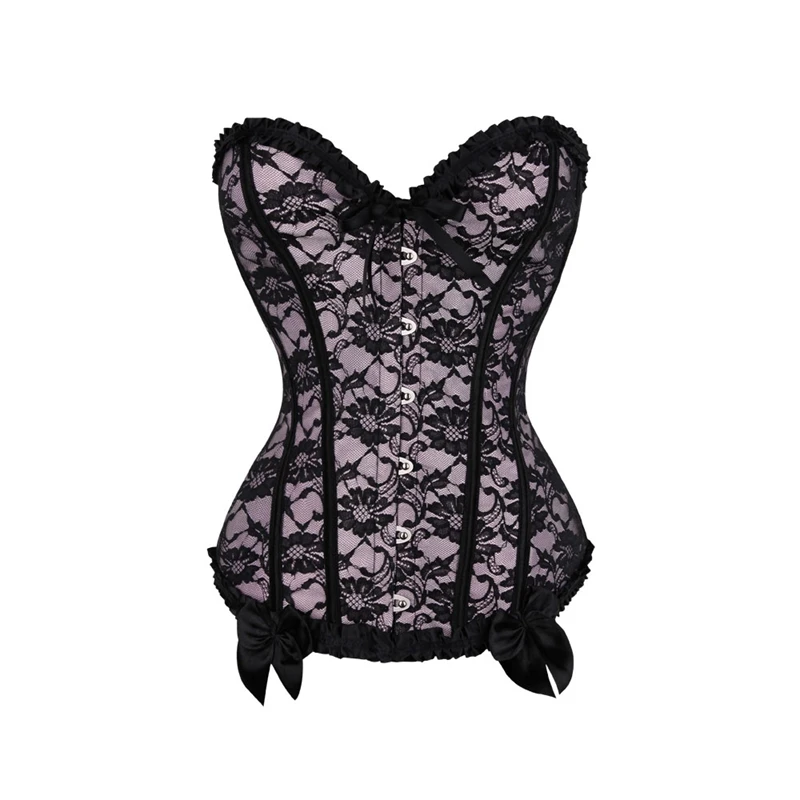 

Waist slimming Corset Strapless Lace Up Sexy Boned Corsets And Bustier Overbust Women Gothic Corselet Plus Size Burlesque Shaper